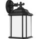 Kent 1 Light 15 inch Black Outdoor Wall Lantern, Large