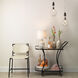 Asher Off White Leather & Black Forged Iron Dining Chair