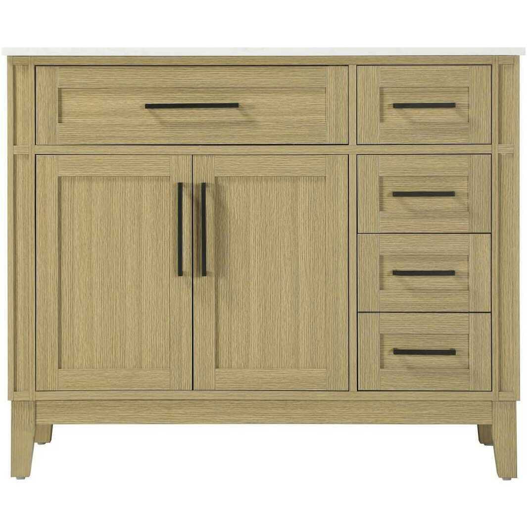 Virginia 42 X 35 inch Honey Brown Bathroom Vanity Cabinet