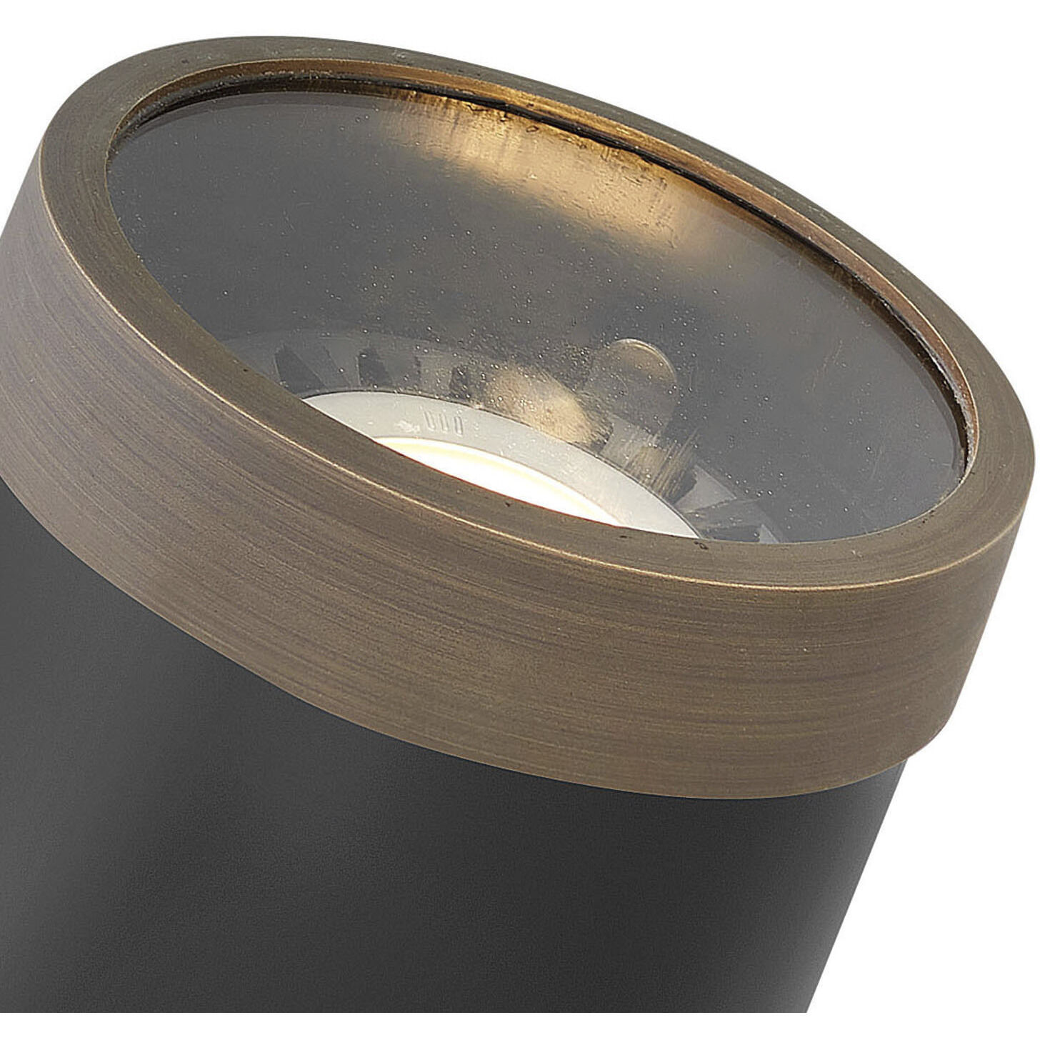 Hardy Island 12v 13.00 watt Matte Bronze Landscape Well Light in Clear, Flat Top