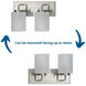 Merry 2 Light 12 inch Brushed Nickel Bath Vanity Wall Light