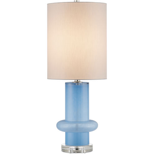 Aquaviva 27.75 inch 150 watt Blue/Clear/Polished Nickel Table Lamp Portable Light