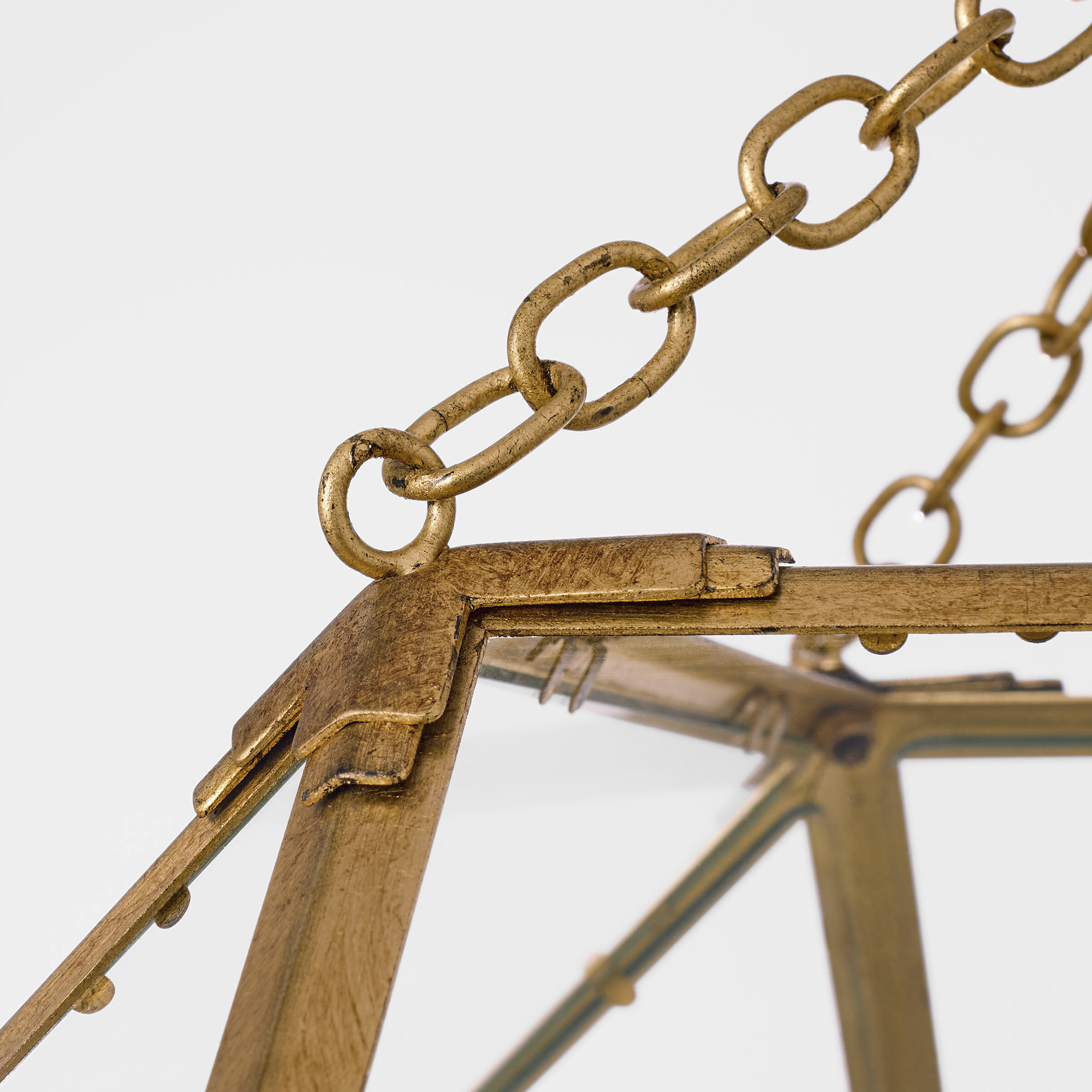 Suzanne Kasler Morris 3 Light 23.25 inch Gilded Iron Lantern Pendant Ceiling Light in Clear Glass, Large