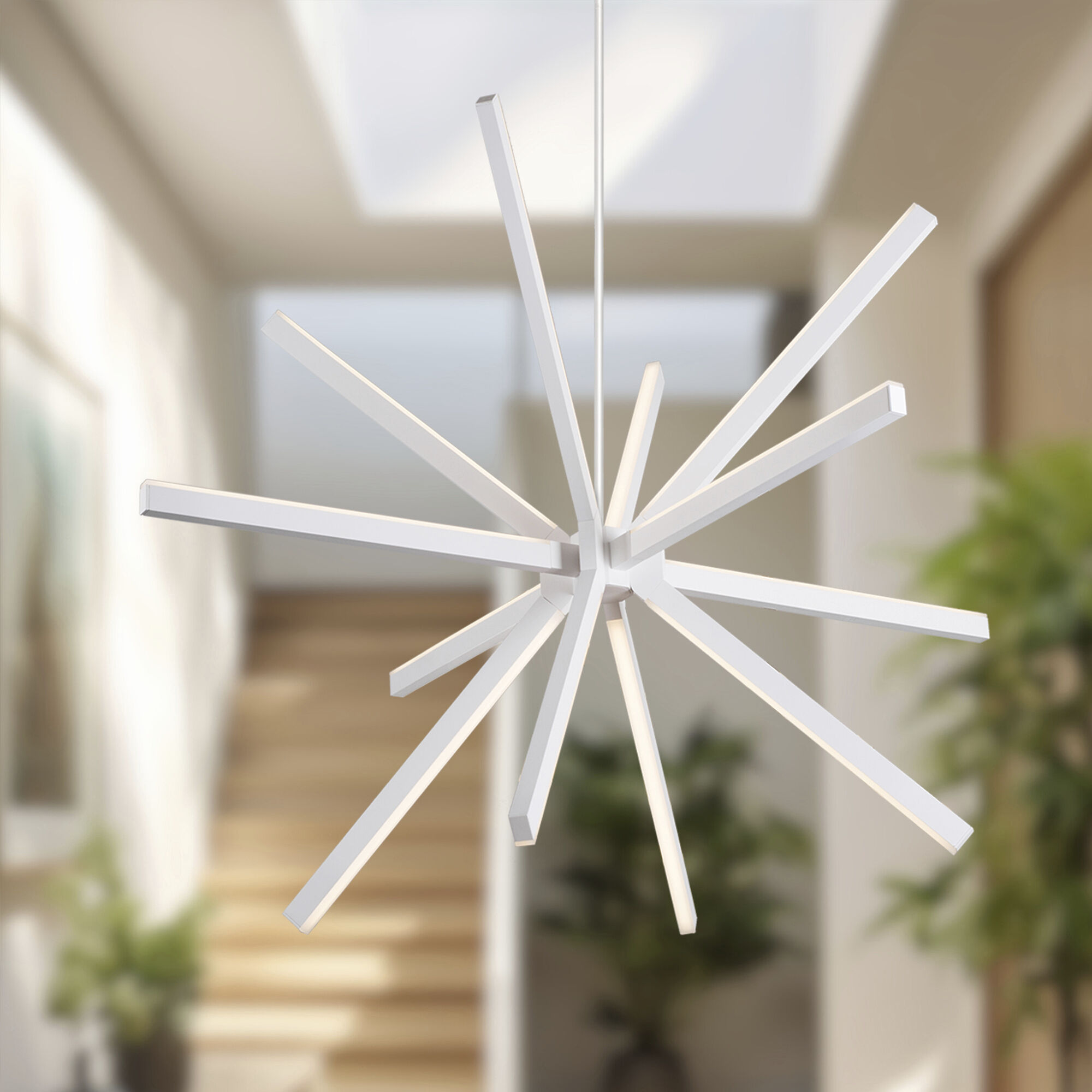 Sirius LED 46.13 inch White Chandelier Ceiling Light