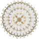 Kalani 4 Light 20 inch French Gold Semi-Flush Ceiling Light, Smithsonian Collaboration