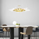 Collar LED 38 inch Satin Gold Chandelier Ceiling Light