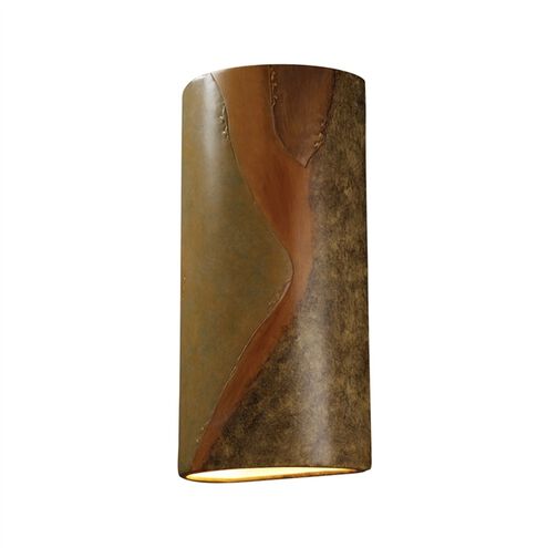 Ambiance Cylinder LED 21 inch Carrara Marble Outdoor Wall Sconce in 1000 Lm LED, Really Big