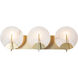 Callisto 3 Light 27 inch Sterling Bath Sconce Wall Light