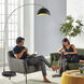 Luna Bella 92 inch 9 watt Weathered Brass and Black Arc Floor Lamp Portable Light