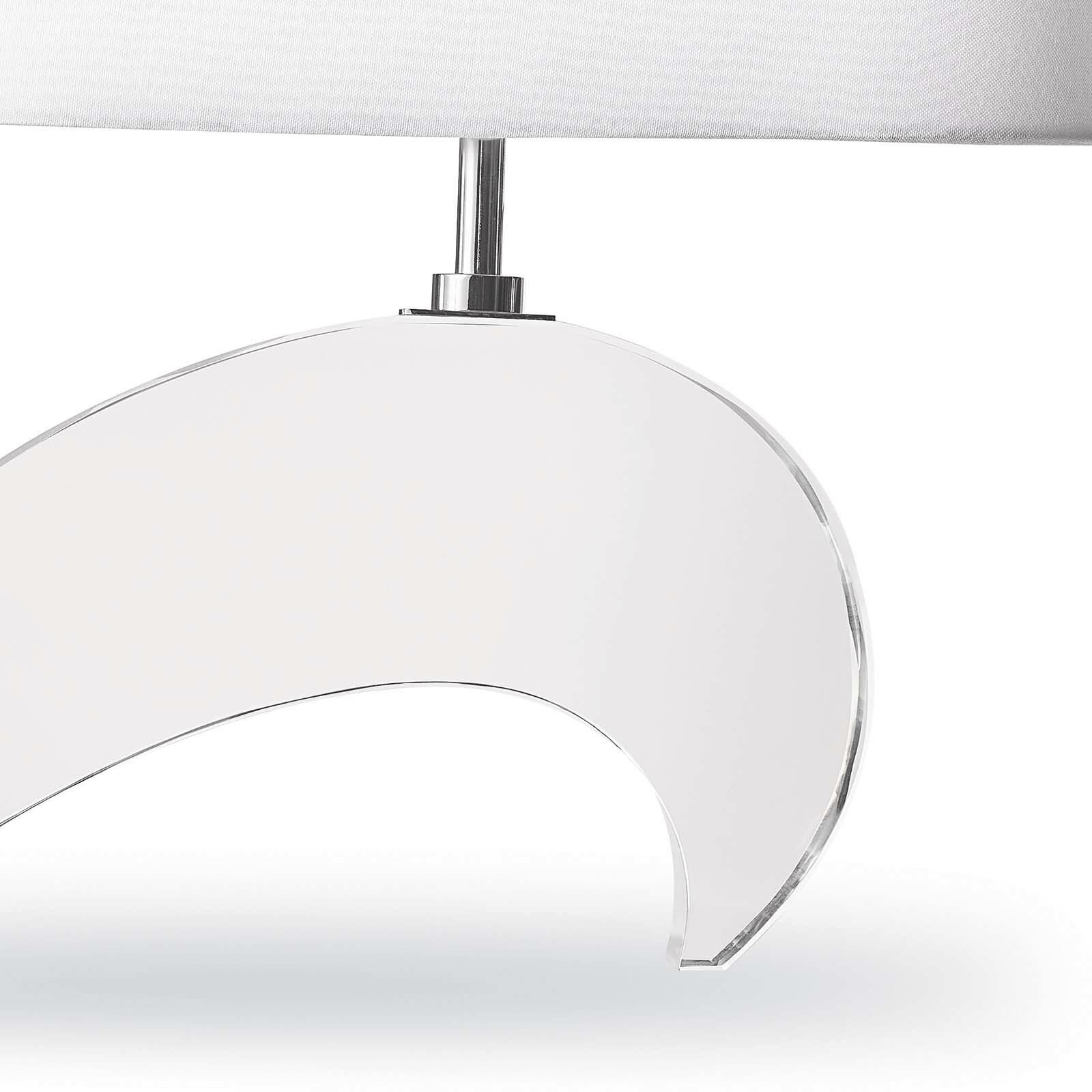 Wave 21 inch 60.00 watt Clear Table Lamp Portable Light