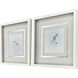 Modern Flight Blue and Gray and Metallic and White Framed Art