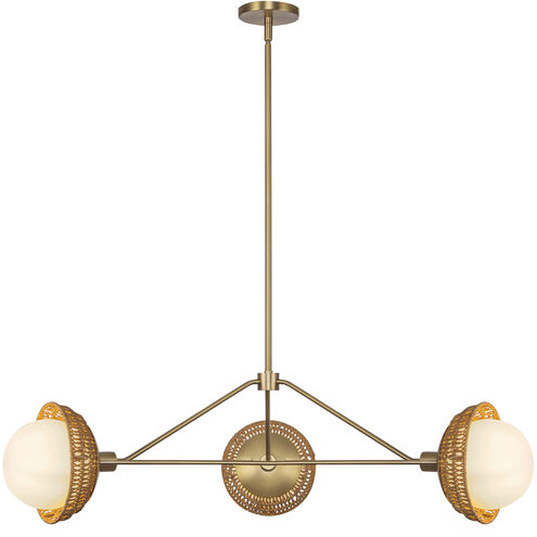 Alora Mood Perth 3 Light 39.88 inch Brushed Gold Chandelier Ceiling Light
