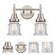 Caden 2 Light 14 inch Satin Nickel Bath Vanity Light Wall Light in Seedy Glass