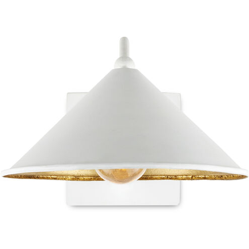 Serpa 1 Light 8 inch Gesso White/Contemporary Gold Leaf Wall Sconce Wall Light