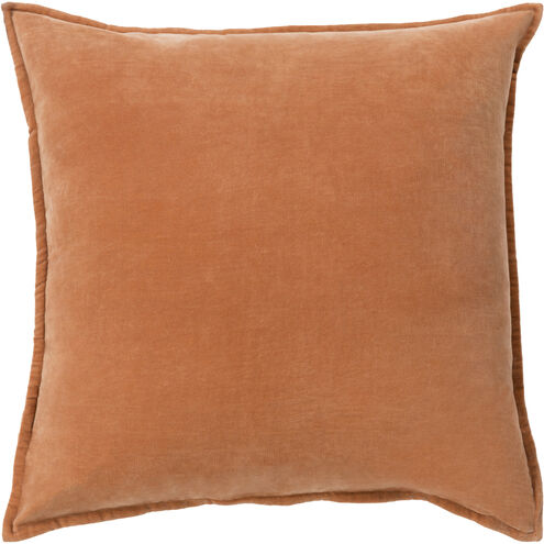 Cotton Velvet 20 X 20 inch Brown Pillow Kit, Square