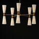 Krevat 10 Light 32 inch Black and Natural Aged Brass Chandelier Ceiling Light