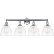 Edison Bristol Glass 4 Light 35 inch Polished Chrome Bath Vanity Light Wall Light in Clear Glass