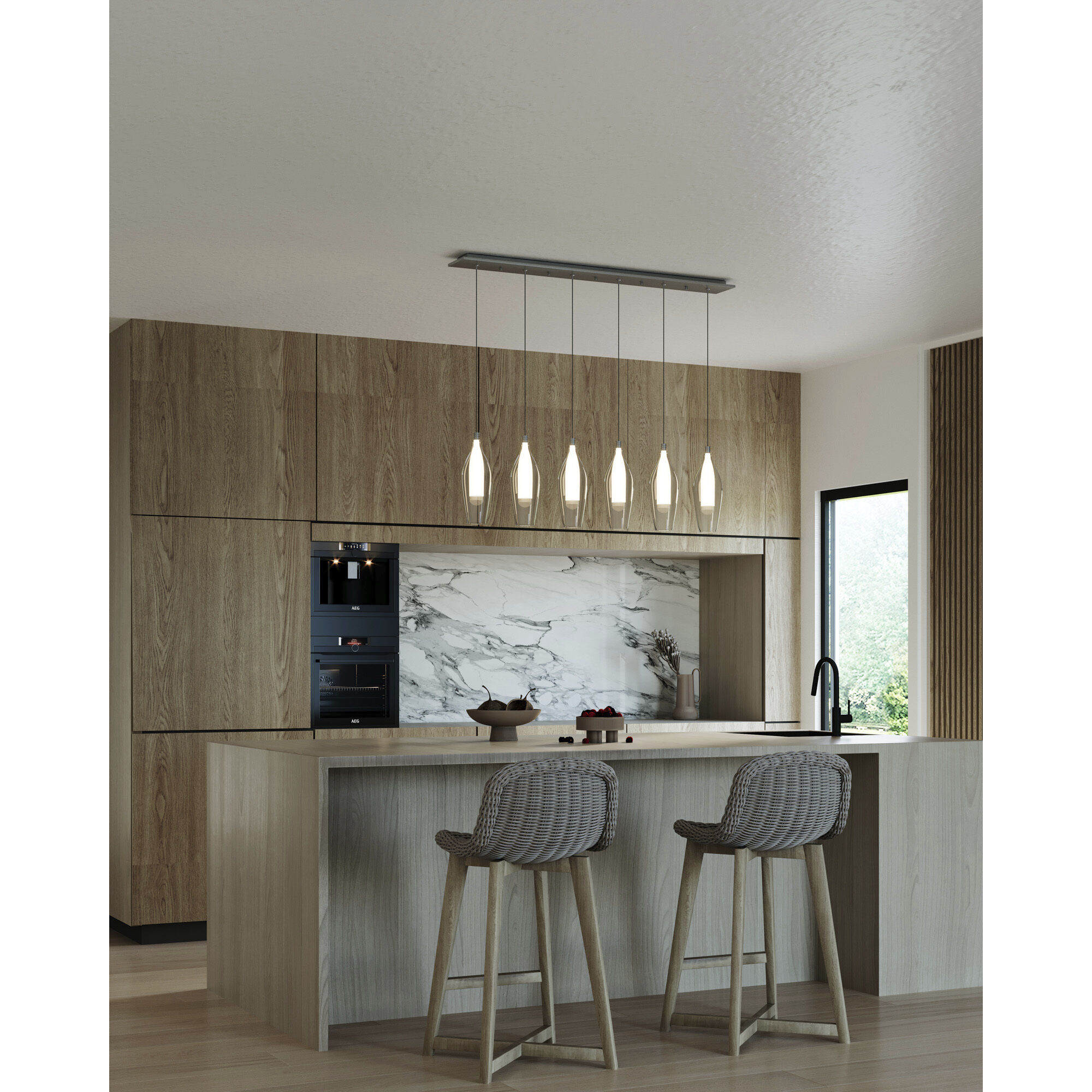 Victoria Multi Pendant Ceiling Light in Chrome