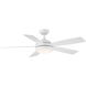 Odyssey 52 inch Matte White Downrod Ceiling Fans, Smart Fan