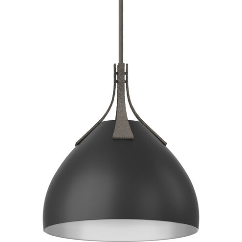 Summit 1 Light 12.8 inch Dark Smoke and Black Pendant Ceiling Light in Dark Smoke/Black
