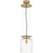 Ray Booth Elias LED 9 inch Antique-Burnished Brass Floating Pendant Ceiling Light