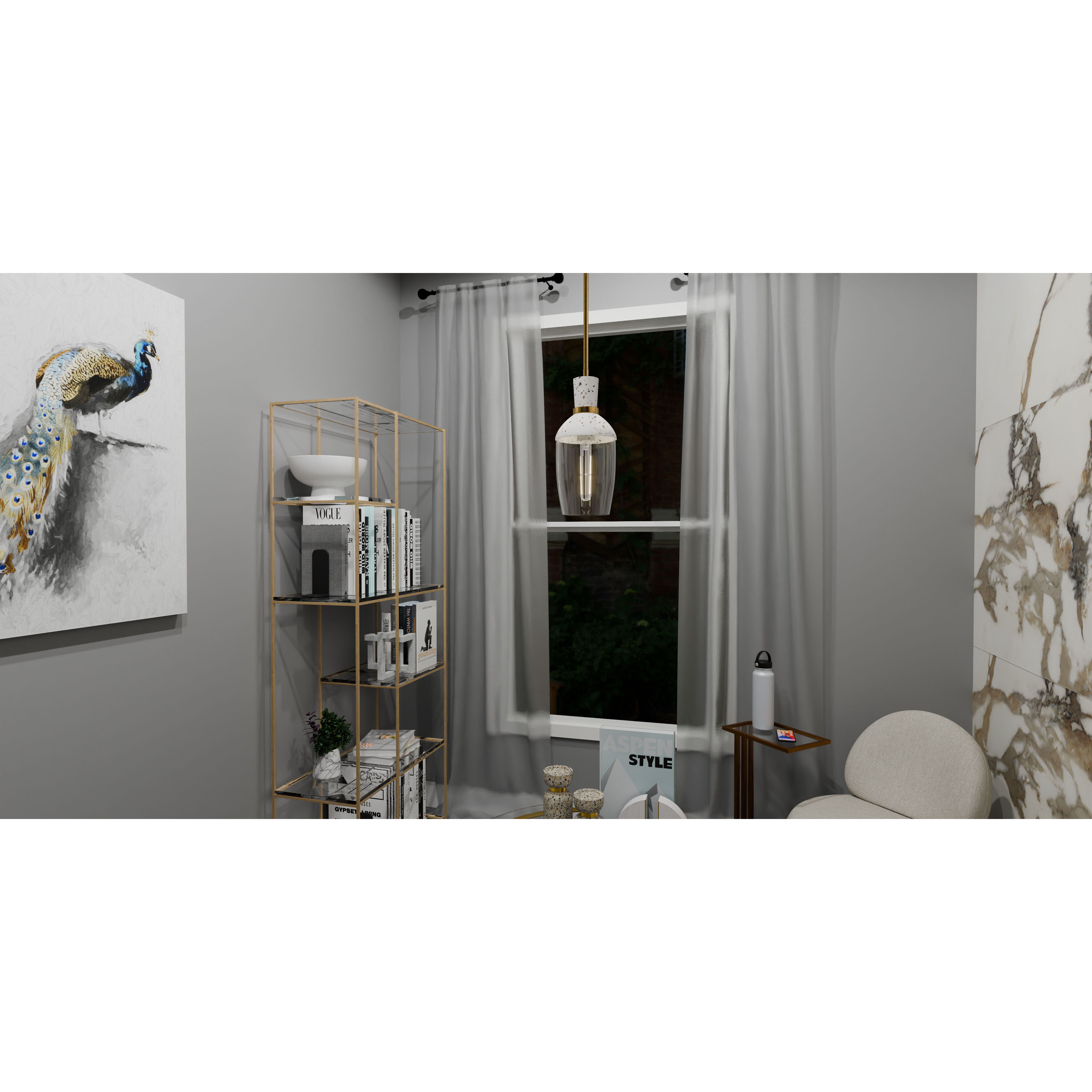 Springsteen 1 Light 6.25 inch Aged Brass Mini Pendant Ceiling Light