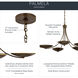 Palmela 5 Light Lacquered Bronze Chandelier Ceiling Light