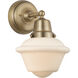 Aditi Oxford 1 Light 7.5 inch Brushed Brass Sconce Wall Light in Matte White Glass