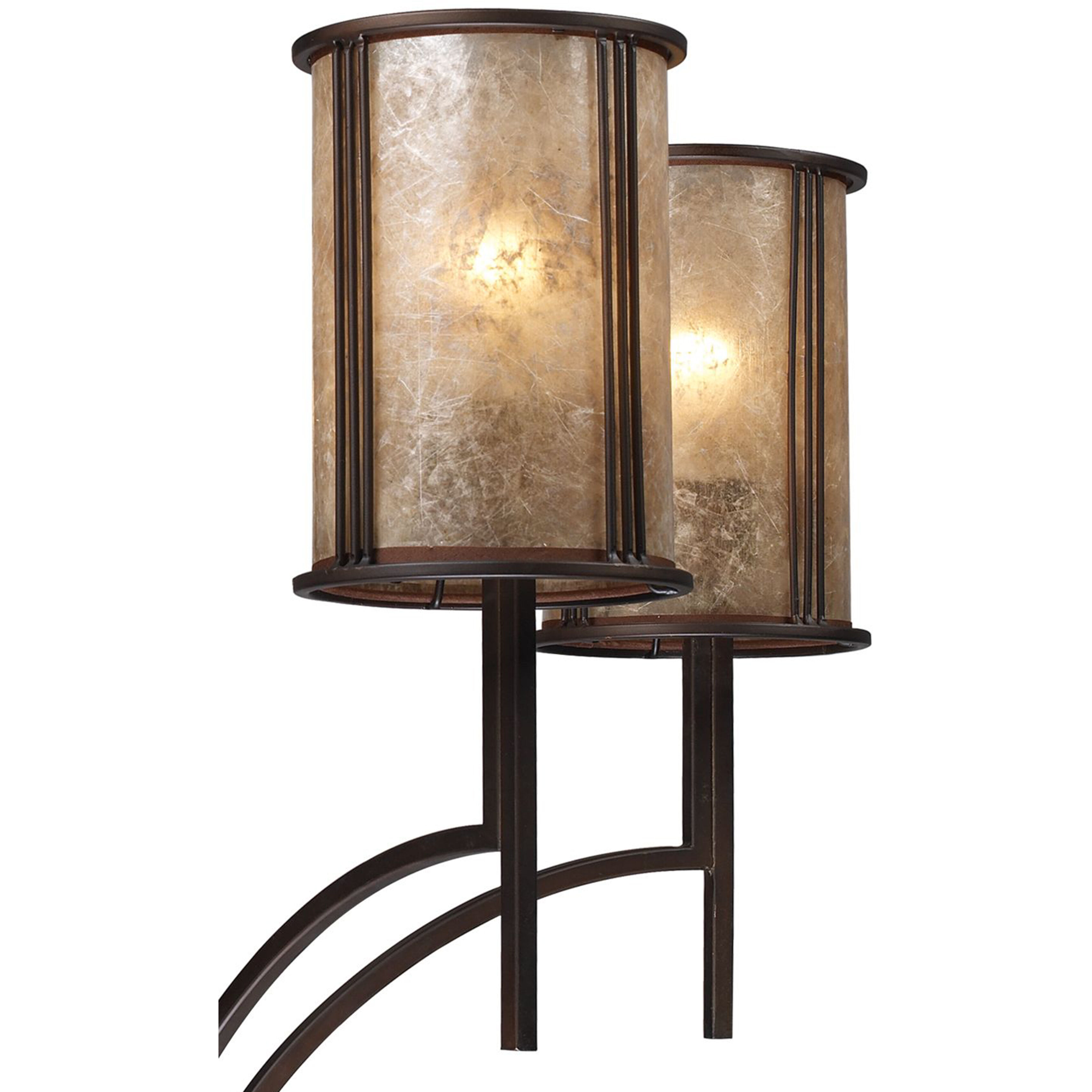Barringer 5 Light 29 inch Aged Bronze with Tan Chandelier Ceiling Light