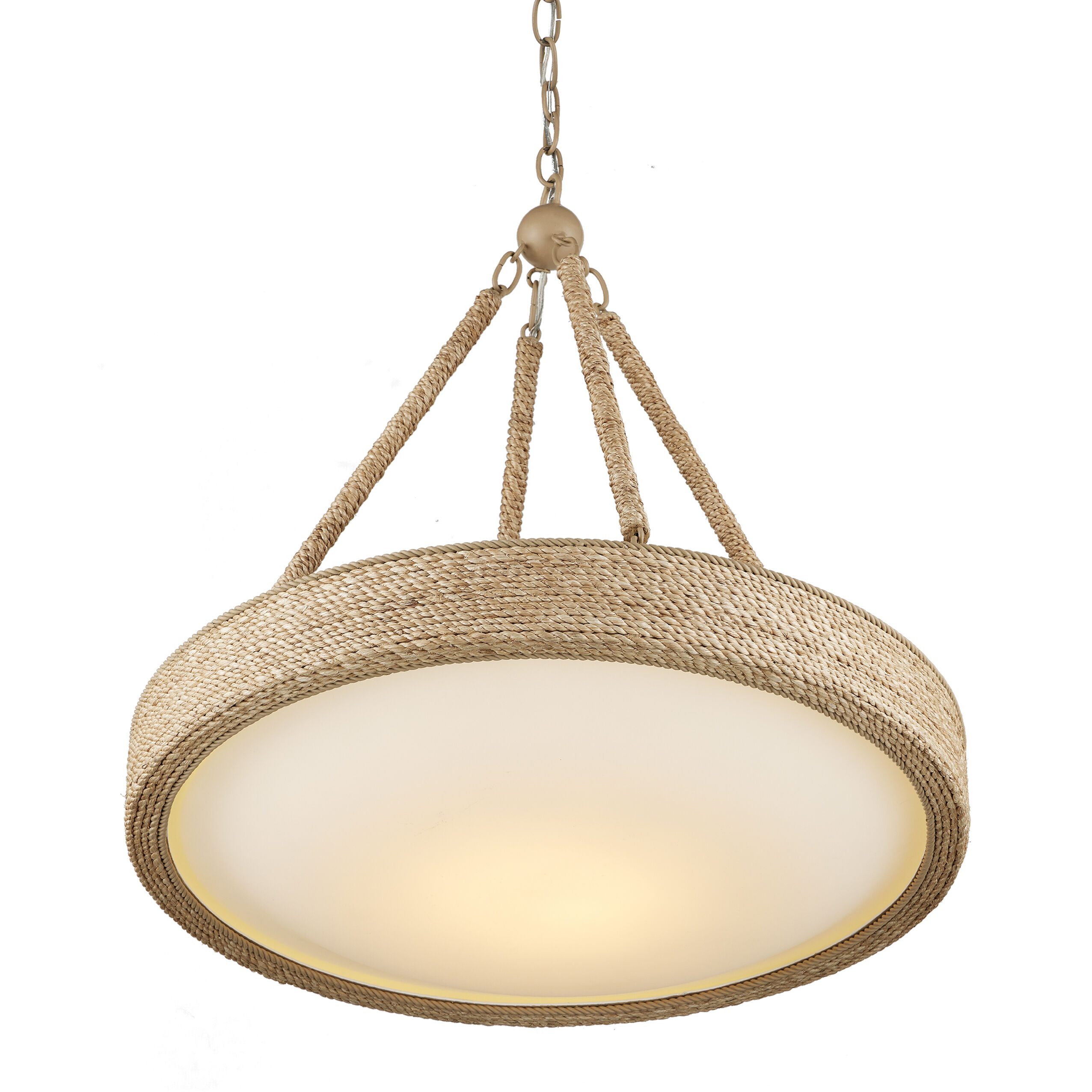 Hopscotch 1 Light 24 inch Natural/Frosted White/Beige/Sugar White Chandelier Ceiling Light