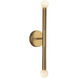 Alora Mood Arden LED 2.38 inch Brushed Gold Bath Vanity Light Wall Light