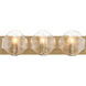 Elora 3 Light 23 inch Legacy Brass Vanity Light Wall Light