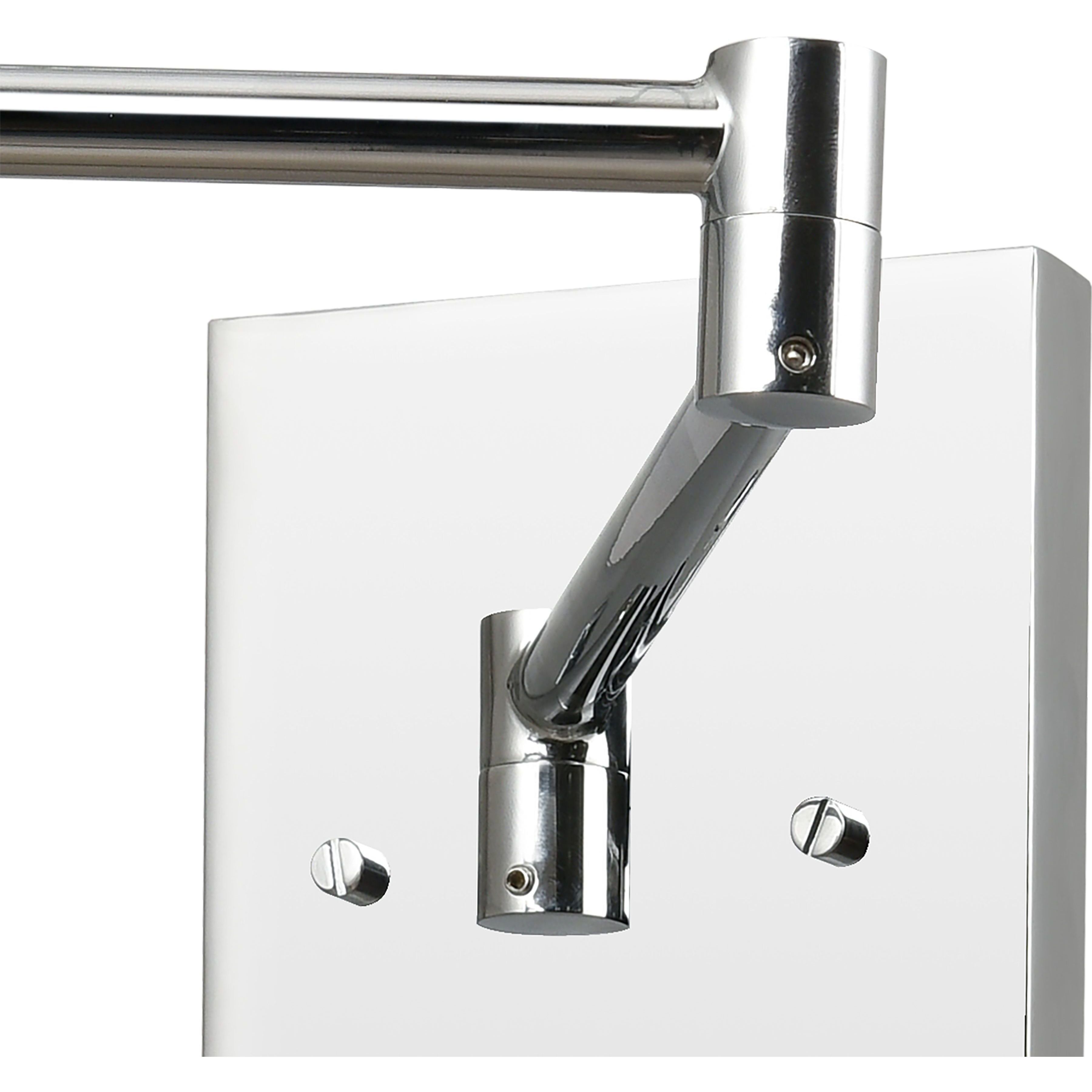 Luca 22 inch 60 watt Polished Chrome Swingarm Sconce Wall Light