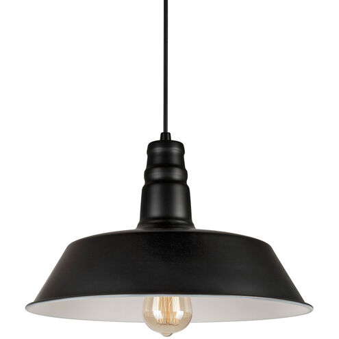 Dale 1 Light 14 inch Black Cord-Hung Metal Shade Pendant Ceiling Light