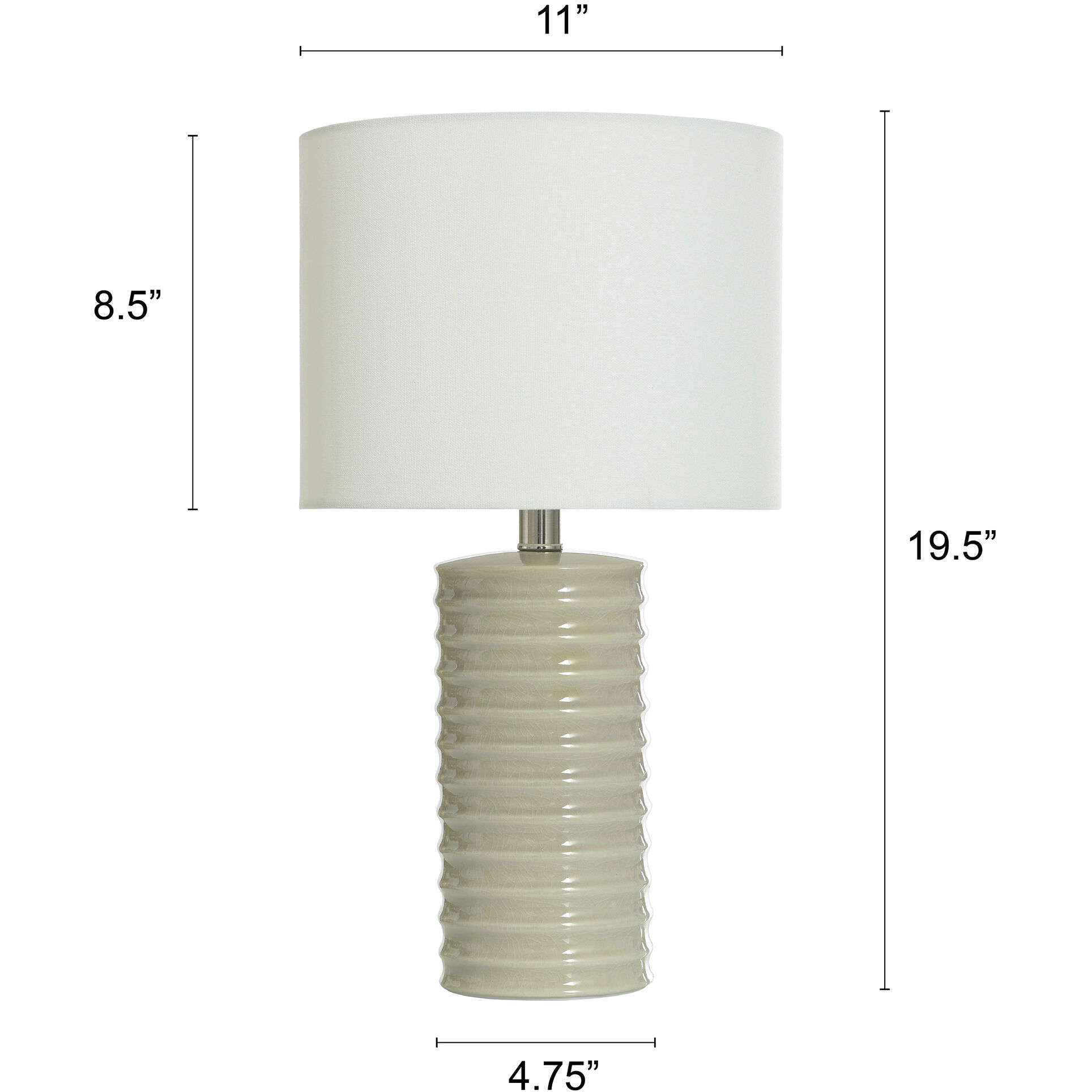 Sandwave 19.5 inch 60.00 watt Sandstone and Brussels Off-White Table Lamp Portable Light