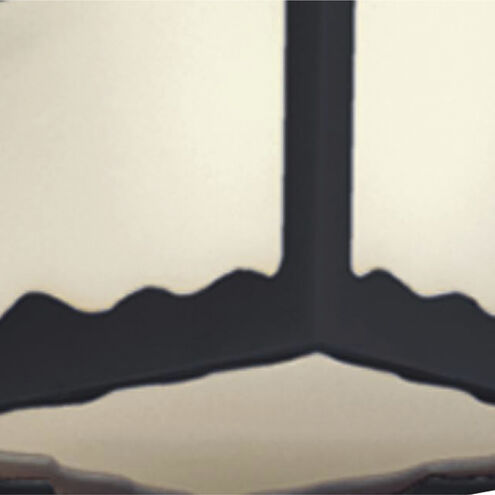 Wavy 1 Light 8 inch Black Outdoor Flush Mount