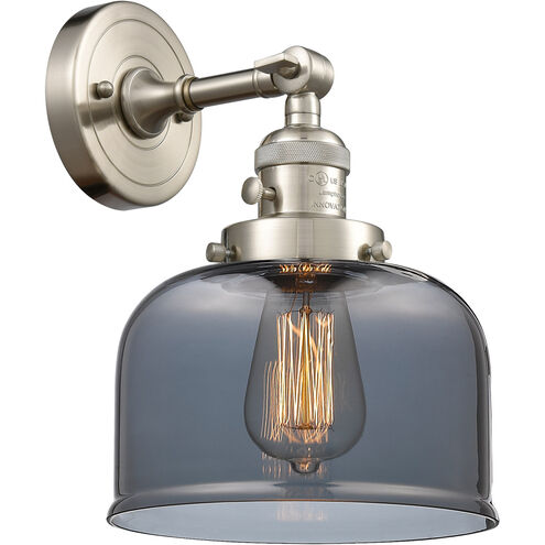 Franklin Restoration Large Bell LED 8 inch Brushed Satin Nickel Sconce Wall Light, Franklin Restoration