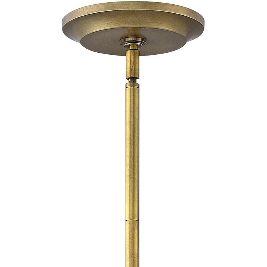 Gigi LED 26 inch Heritage Brass Chandelier Ceiling Light, Semi-Flush Mount