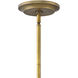 Gigi LED 26 inch Heritage Brass Chandelier Ceiling Light, Semi-Flush Mount