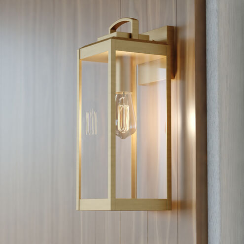 Kinzie LED 16.75 inch Vintage Brass Outdoor Wall