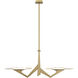 Down the Wrong Path 2 Light 59 inch Brass Kisser Linear Pendant Ceiling Light