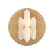 Julian 2 Light 14 inch Natural with Aged Brass Sconce Wall Light
