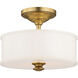 Harbour Point 2 Light 14 inch Liberty Gold Semi Flush Mount Ceiling Light