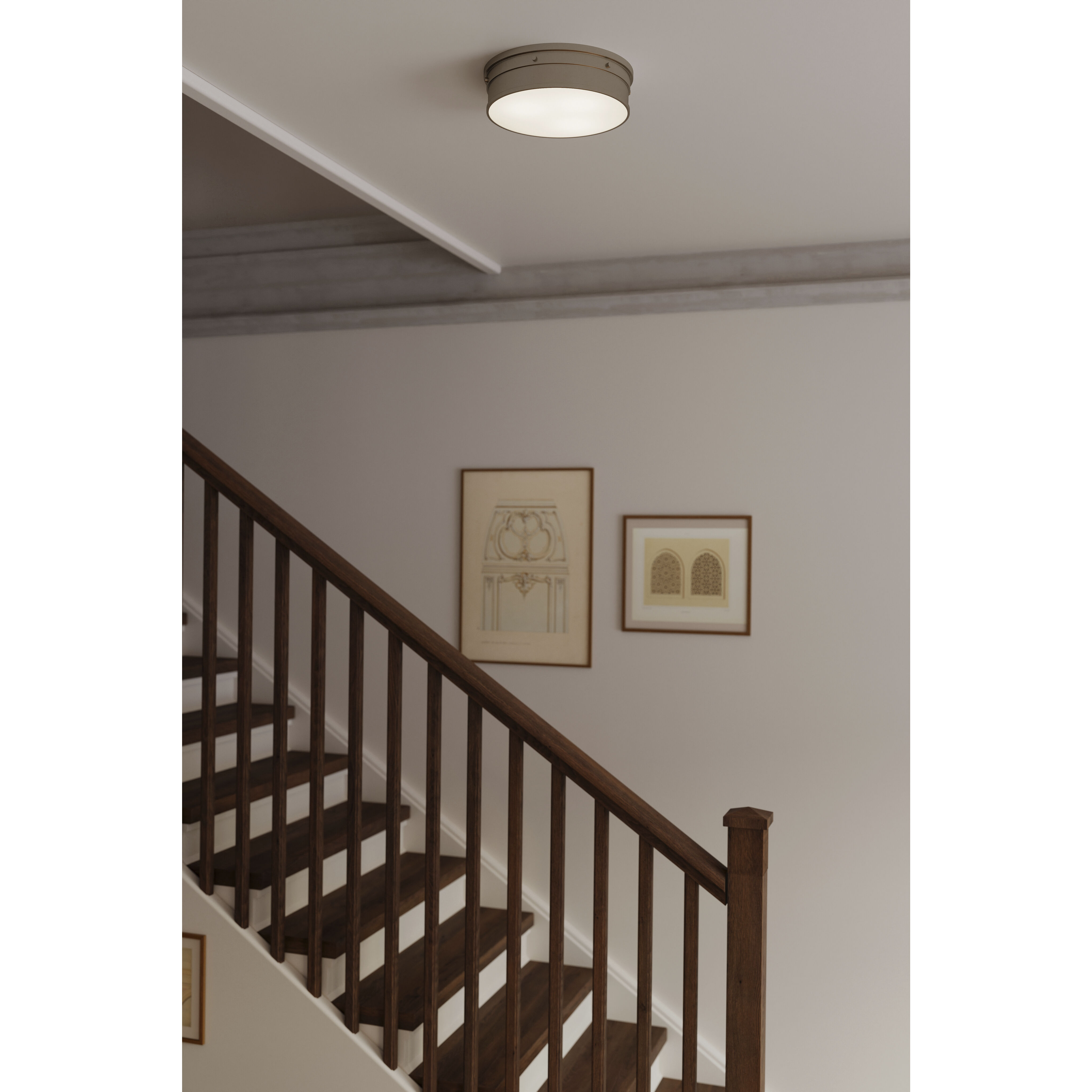 Marnex LED 13 inch Brushed Nickel Flush Mount Ceiling Light