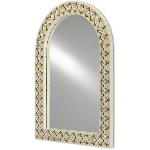Ellaria 48 X 33 inch Natural Bone/Brass/Mirror Wall Mirror