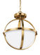 Alturas 2 Light 14 inch Satin Brass Convertible Semi-Flush Pendant Ceiling Light