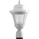 Westport LED 16 inch White Outdoor Post Lantern in Etched Seeded