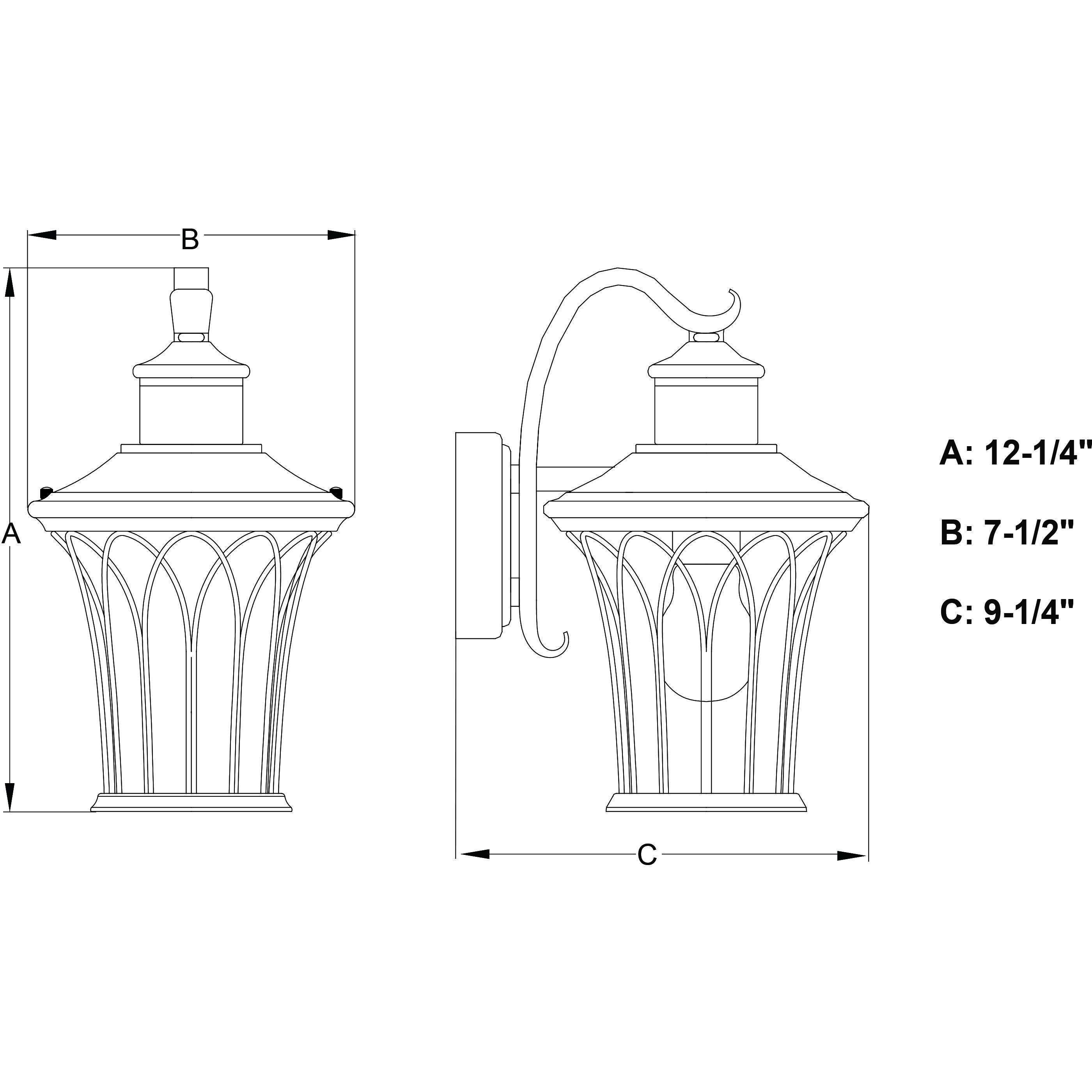 Abigail Textured Black Outdoor Motion Sensor