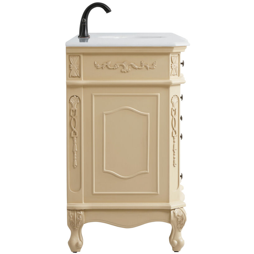 Danville 60 X 21 X 36 inch Light Antique Beige Vanity Sink Set