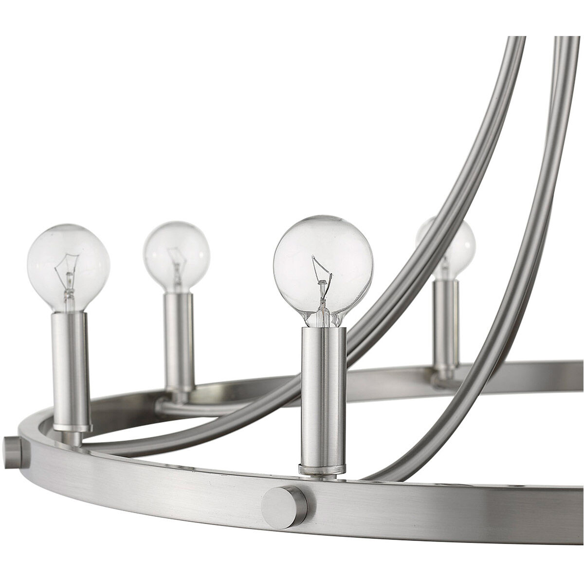 Sawyer 8 Light 30 inch Satin Nickel Chandelier Ceiling Light